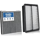 Engine+Cabin Air Filters Kit Fit for 2020-2026 Kia Telluride 3.8L | 2019-2020 Hyundai Santa Fe 2.0L 2.4L, 2Pcs, 971333M000, CA11943, 99% Filtration Efficiency, Easy Install, Odor control