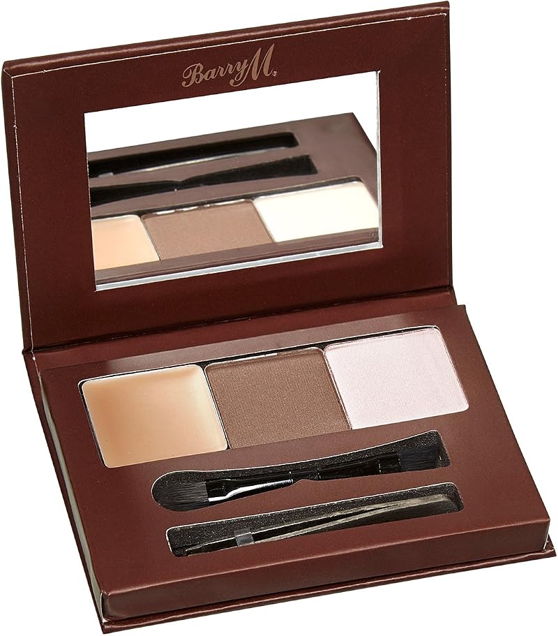 Barry M Cosmetics Brow Kit Medium 3-Step Shaping Defining Highlighting Tool
