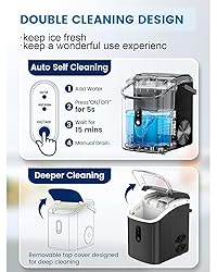 Kndko Nugget Ice Makers Countertop,Pellet Ice Maker