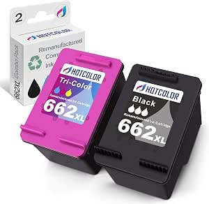 hotcolor 2 Pk Cartuchos de tinta remanufacturados para HP 662 XL para su  uso en HP Deskjet Ink Advantage 1015 1515 2515 2545 2645 3515 3545 4645 :  Productos de Oficina - Amazon.com