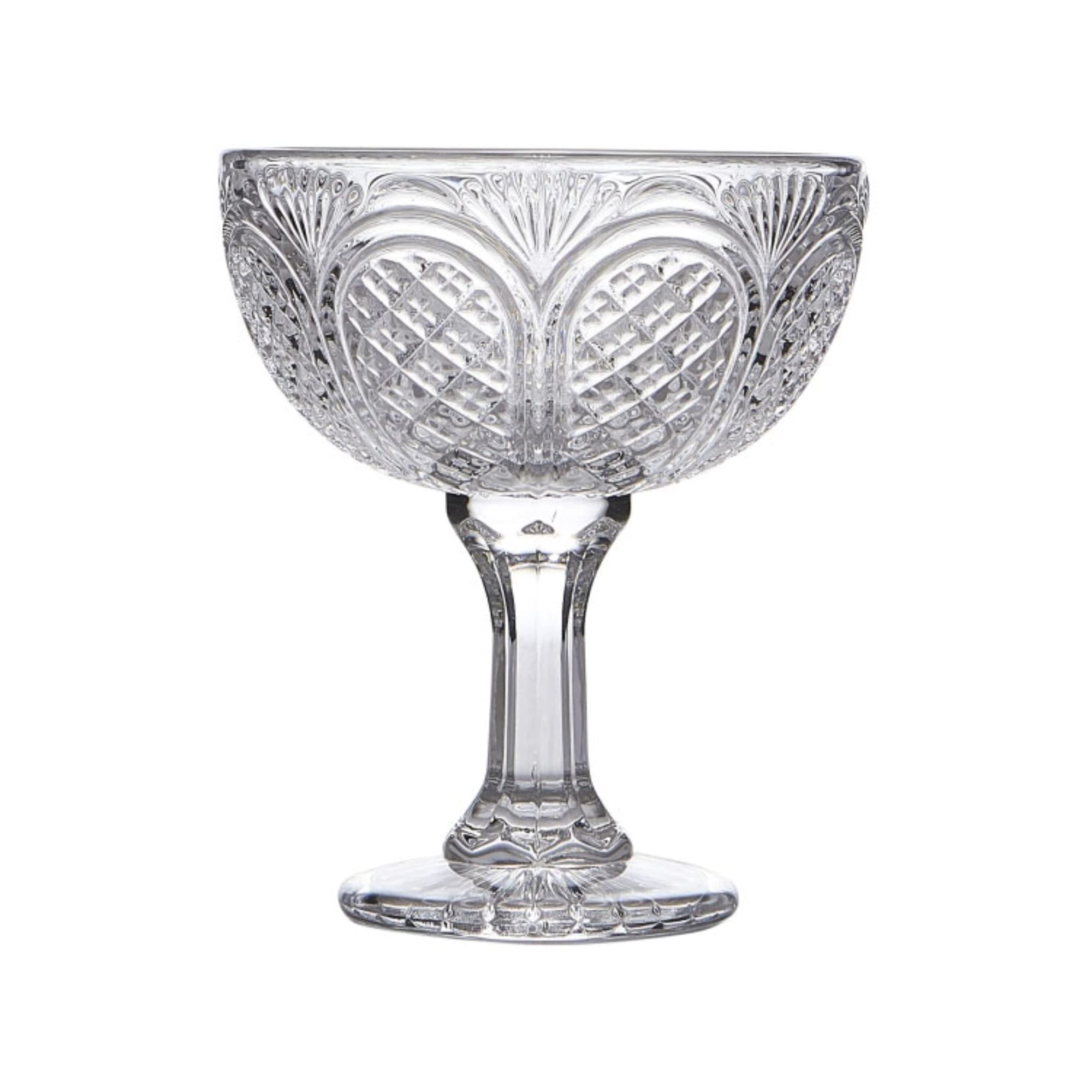 Astor Vintage Champagne Coupe Glasses 8oz / 230ml - Set of 4 - Vintage Glassware, Cocktail Coupes