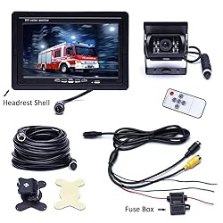 Camecho Vehicle Backup Camera 7" Monitor,18 IR