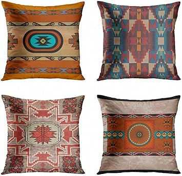 Artsocket Set Von 4 Kissenbezugen Strand Rot Und Weiss Seestern Themen The Home Nature Orange Tango Muschel Dekorative Kissenbezuge Home Decor Quadratisch 45 7 X 45 7 Cm Kissenbezug 18 X 18 Inches Southwestern Amazon De