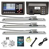 Baykunl 12" x 30" x 16" 3 Axis DRO Digital Readout for Mill DRO Magnetic Scale Encoder Milling Machine 320mm+770mm+420mm Tool IP67 Sealing Protection 9X42 Bridgeport Machine