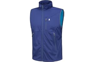 Little Donkey Andy Men's Lightweight Softshell Vest Windproof Sleeveless Jacket for Travel Hiking Running Golf
