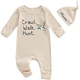 SAYOO Infant Baby Boy Girl Mallard Duck Romper Jumpsuit Green Duck Embroidery One Piece Waffle Overalls Hunting Baby Clothes