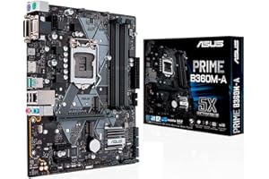 ASUS Prime B360M-A (300 Series) Intel LGA-1151 mATX Motherboard with Aura Sync RGB Header, DDR4 2666MHz, M.2 Support, HDMI, I