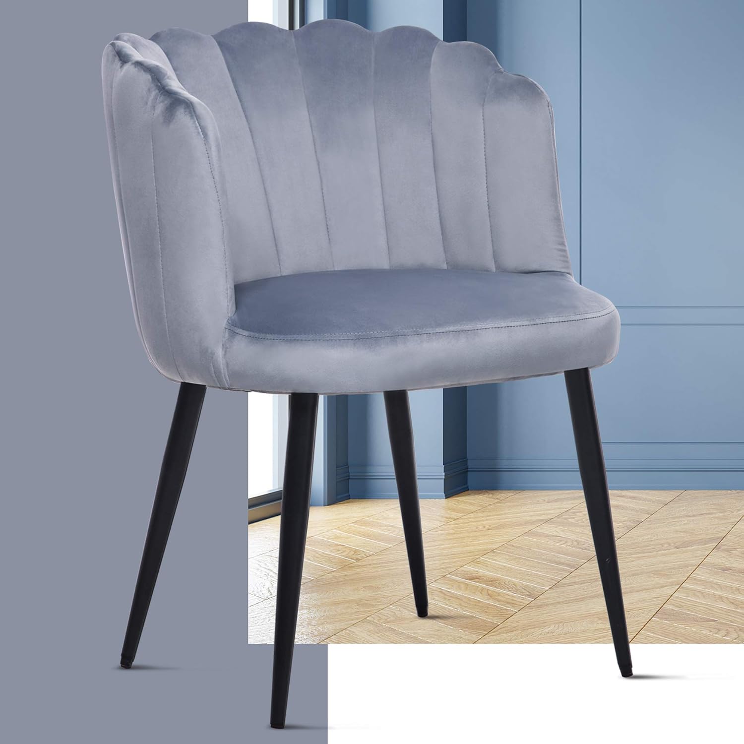 ERGOREAL Velvet Makeup Chair for Living Room, Upholstered