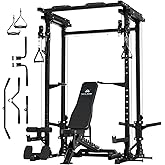 MAJOR FITNESS Drone3 Power Rack, 2500lbs Multi-Function Home Gym Squat Rack with Dual Pulley System, Pull-Up Bar &amp; J-Hooks, Heavy-Duty Steel Frame for Maximum Stability &amp; Strength Training