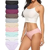 Xibing Women's Breathable Underwear Stretch Bikini Panties Low Waist Mesh Hipster Panty 10-Pack