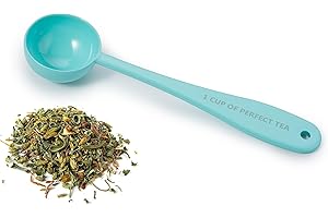 Loose Leaf Tea Spoon Measure | One Cup of Perfect Tea | Stainless Steel Scoop (50's Blue)
