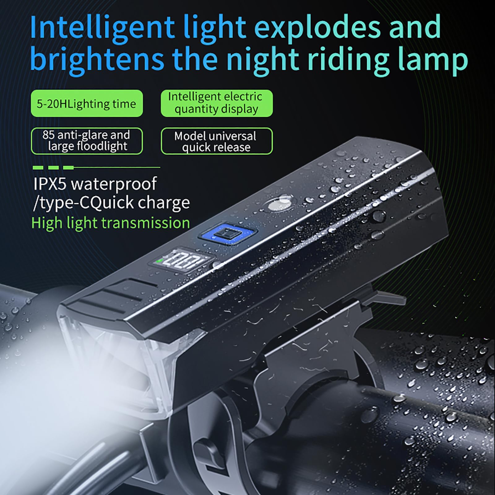 Fahrradlicht Set Fahrradlicht 5 Helligkeitsstufen Fahrradbeleuchtung Fahrrad Reflektoren Aufladbar USB C Fahrrad Zubehör IPX5 Wasserdicht LED Frontlicht und Rücklicht Set für Nachtfahrten Im Freien