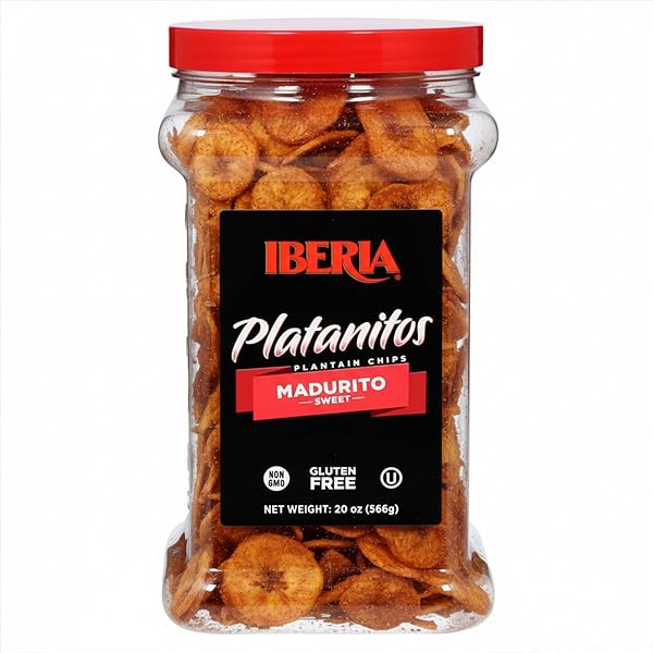 IBERIA MADURITOS NATURALLY SWEET PLANTAIN CHIPS, 20 OUNCE...