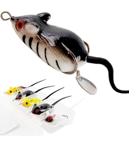 Topwater Rat Fishing Lure - Whopper Plopper Style Propeller Bass Lure 3.35" 0.53oz (AH8515N) - View #13