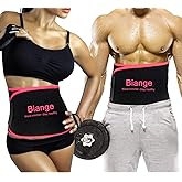 Biange Waist Trainer for Women Men Sweat Belt Waist Trimmer Belly Band Stomach Wraps