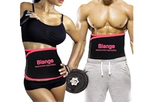 Biange Waist Trainer for Women Men Sweat Belt Waist Trimmer Belly Band Stomach Wraps