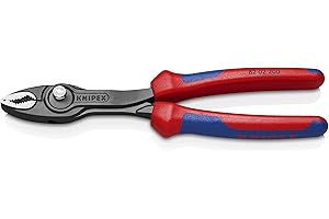 Knipex TwinGrip Adjustable Front Grip Plier Black with Multi-Component Sleeves 200mm 82 02 200