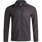 Spyder Mens Fleece Jacket - Polar Fleece Suede Mens Jacket Lightweight UPF 30+ Athletic Zip Up 2 Way Stretch Coat for Men