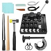 12PCS Ring Bender Tool for Spoon Rings Heavy Duty, Ring Making Kit with Nylon Dies, Multi-Functional Ring Maker Machine for DIY Jewelry with Ring Sizer Measuring Tool