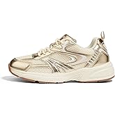 LUCKY STEP Women's Mesh Casual Fashion Sneakers Lace Up Lightweight Running Shoes Non Slip Breathable Chunky Shoes