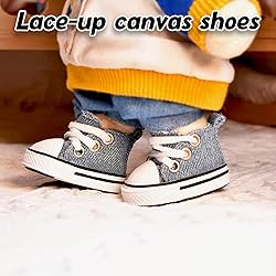 Mini Doll Shoes, 1 Pair Cute Lace Up Canvas