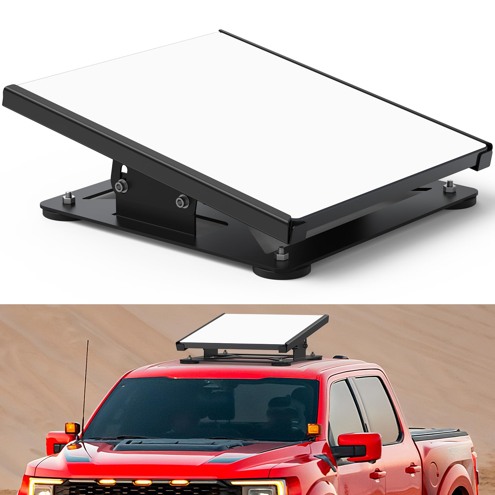 Photo 1 of Starlink Mini Car Roof Mount, Starlink Mini Magnetic Mount for Car Roof, RV, Truck, Van, Boat, Adjustable Magnetic Mounting Kit, Starlink Mini Accessories, - Aerospace Grade Metal, Roof Rack Black