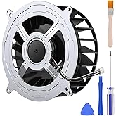 Lpluziyyds 23 Blades PS5 Cooling Fan Replacement for PS5 Standard Edition, Quiet Internal Fan for PlayStation 5 with Full Opening Tool Kit (T8 Screwdriver, Cleaning Brush, Pry Bars, Spudgers)
