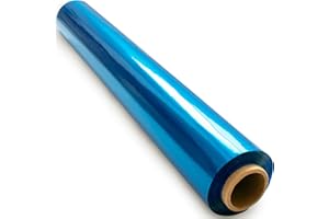 FIESTA WRAPS 200 ft Blue Cellophane Wrap Roll (16 in x 200 ft) - Transparent Colored Wrap for Gift Baskets - Blue Cellophane Paper for Crafts and Wrapping