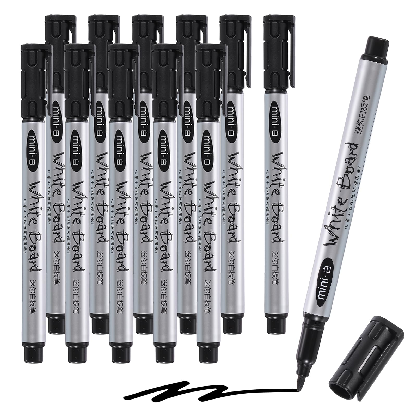 M&G Dry Erase Markers, 12 Pack Ultra Fine Tip White Board Markers Low Odor Whiteboard Marker Marking Pens for Classroom Office Meeting Home, Black