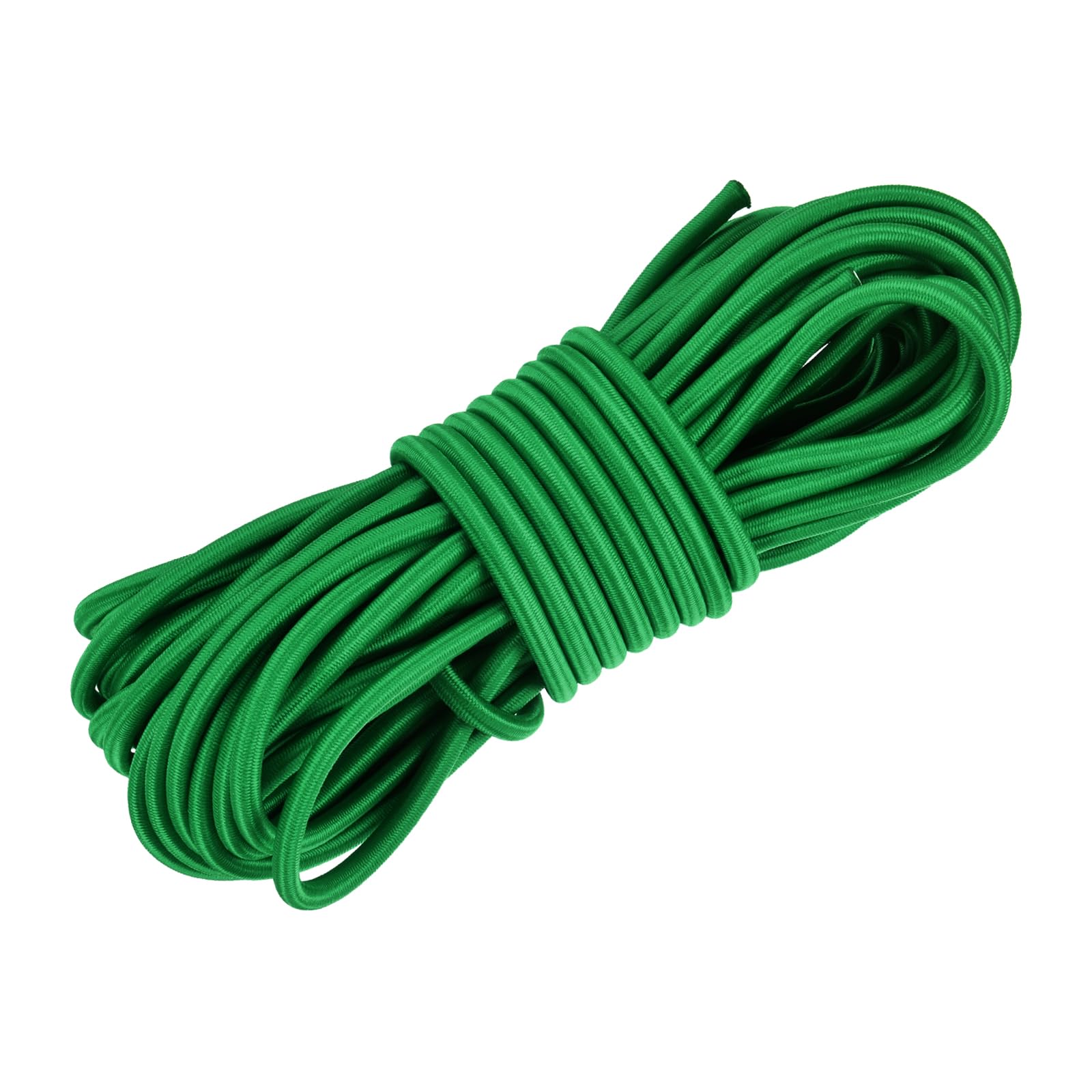 DMiotech 6mm Shock Cord, 15 M Green Bungee Cord Tent Pole Shock Cord Round Elastic Kayak Rope Stretch String Marine Grade Heavy Polyester for DIY Projects Tie Downs
