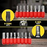 SOL 32pc Carbon Steel Drill Bit Set Includes Phillips Flat Torx Hex Universal view 7