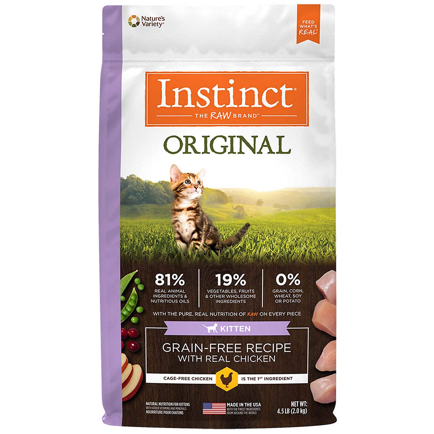 Instinct Original Kitten Grain Free Recipe Natural Cat Food by Nature's