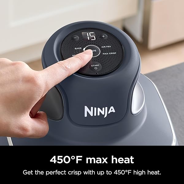 NINJA CRISPI AIR FRYER, MICROWAVE, FREEZER & DISHWASHER SAFE, NON TOXIC GLASS PORTABLE COOKING SYSTEM, 4 QT & 6 CUP GLASS CONTAINERS WITH STORAGE LIDS, EASY MEALS, AIR FRY, BAKE, & MORE GREY, FN101CGY