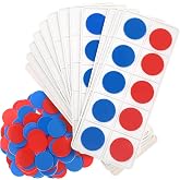 Soulchen 12 Sets Plastic Ten Frames for Kids Math, Red, Blue Counters | Math Manipulatives for Kids,, Homeschool Supplies, Classroom Math Counters 120 Counting Blocks for Teach Number Concepts