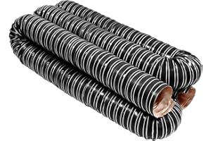 NOWBALL 3in Automotive Air Duct Hose, Length 3 Meter-10ft, 3" Silicone Flexible Cooling Ducting, 76mm High Heat Brake Exhaust Hose for Car, Garage, Dryer Air System Black