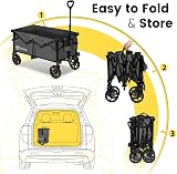 Sekey 135L Folding Festival Trolley All-Terrain Wheels 150kg Grey view 7