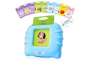 TimingSXD French & English Bilingual Talking Flash Cards for Toddler/Beginning - Learning Educational Toy to Learn French/Eng
