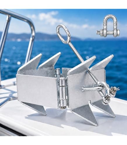 anchor box fishing Amazon.com: MarineNow 19 lb Folding Box Cube/Square Anchor