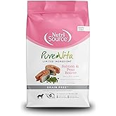 NutriSource Pure Vita Limited Ingredient Grain Free Dry Dog Food, Salmon and Peas, 25LB