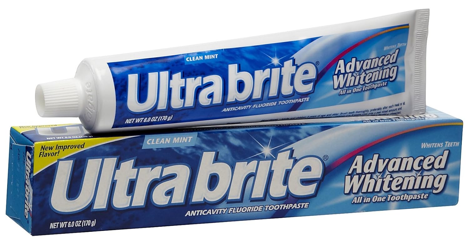 Ultra brite Advanced Whitening Toothpaste Clean Mint 6 oz (Pack of 10) Beauty