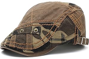 M MOACC Men Beret Hat Cotton Adjustable Newsboy Hats Cabbie Gatsby Cap Driving Flat Caps