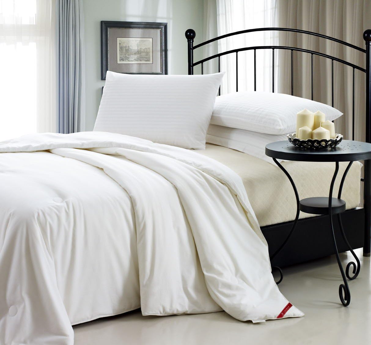 Silklover Handmade Pure Top Grade Mulberry Silk Comforter with Cotton Satin Cover King Size 106" 92" for Summer
