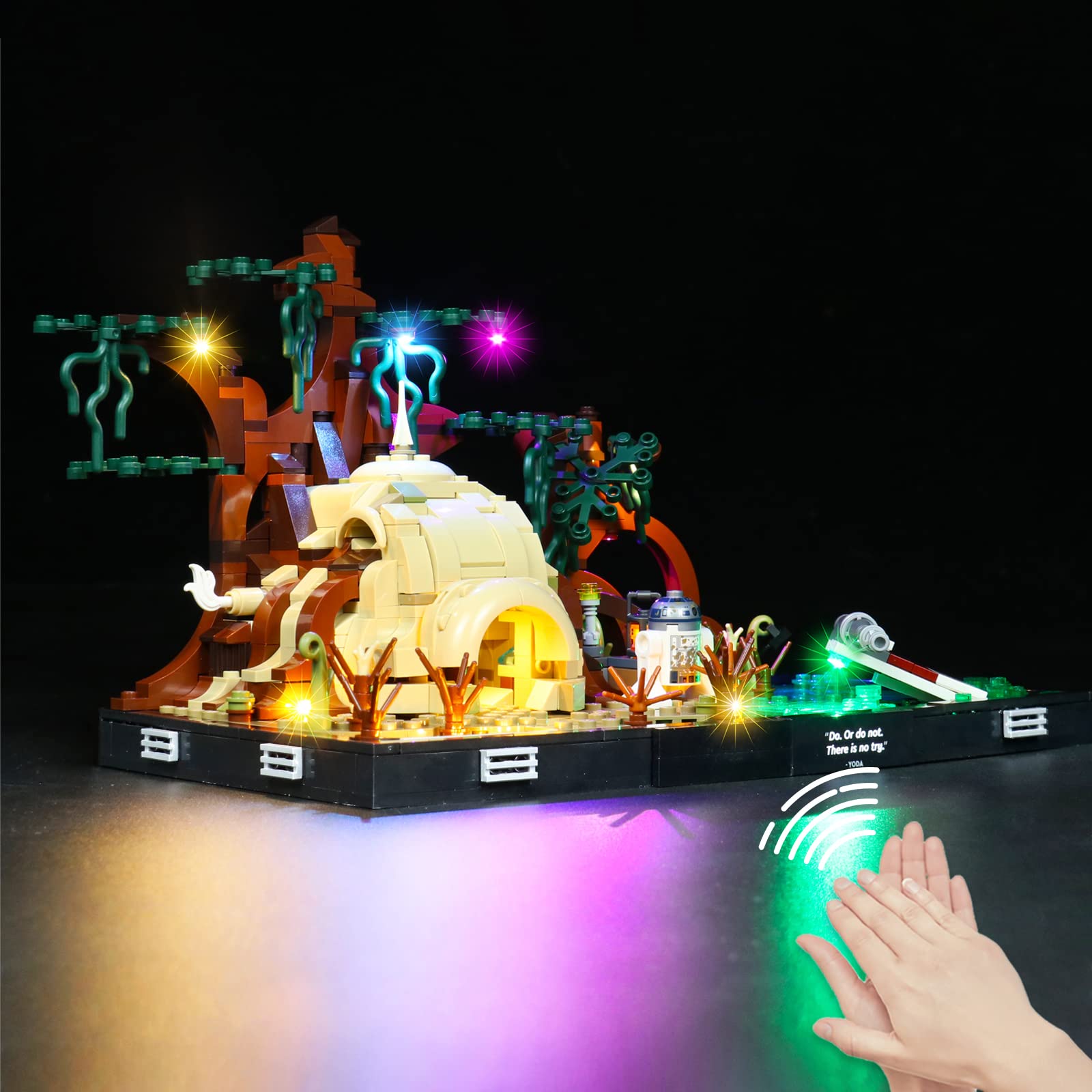 Led Light Kit for Lego Dagobah Jedi Training - Not Include Lego Models, Decoration Light Set for Lego 75330 Dagobah Jedi Training Diorama Set (Voice Control) — image 1
