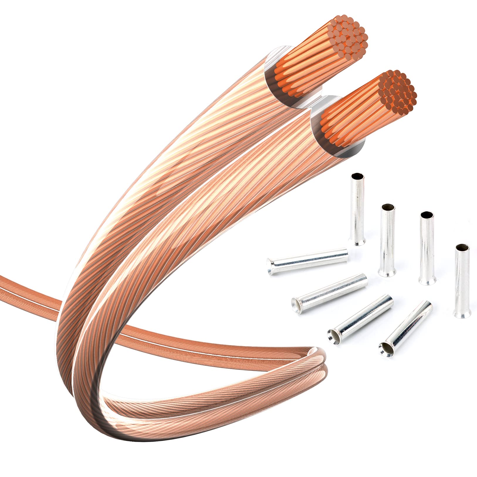 in-akustik - Star Speaker Cable Made in Germany - Includes 8 Ferrules - Universal Speaker Cable - Very Easy to Install - Colour Coded