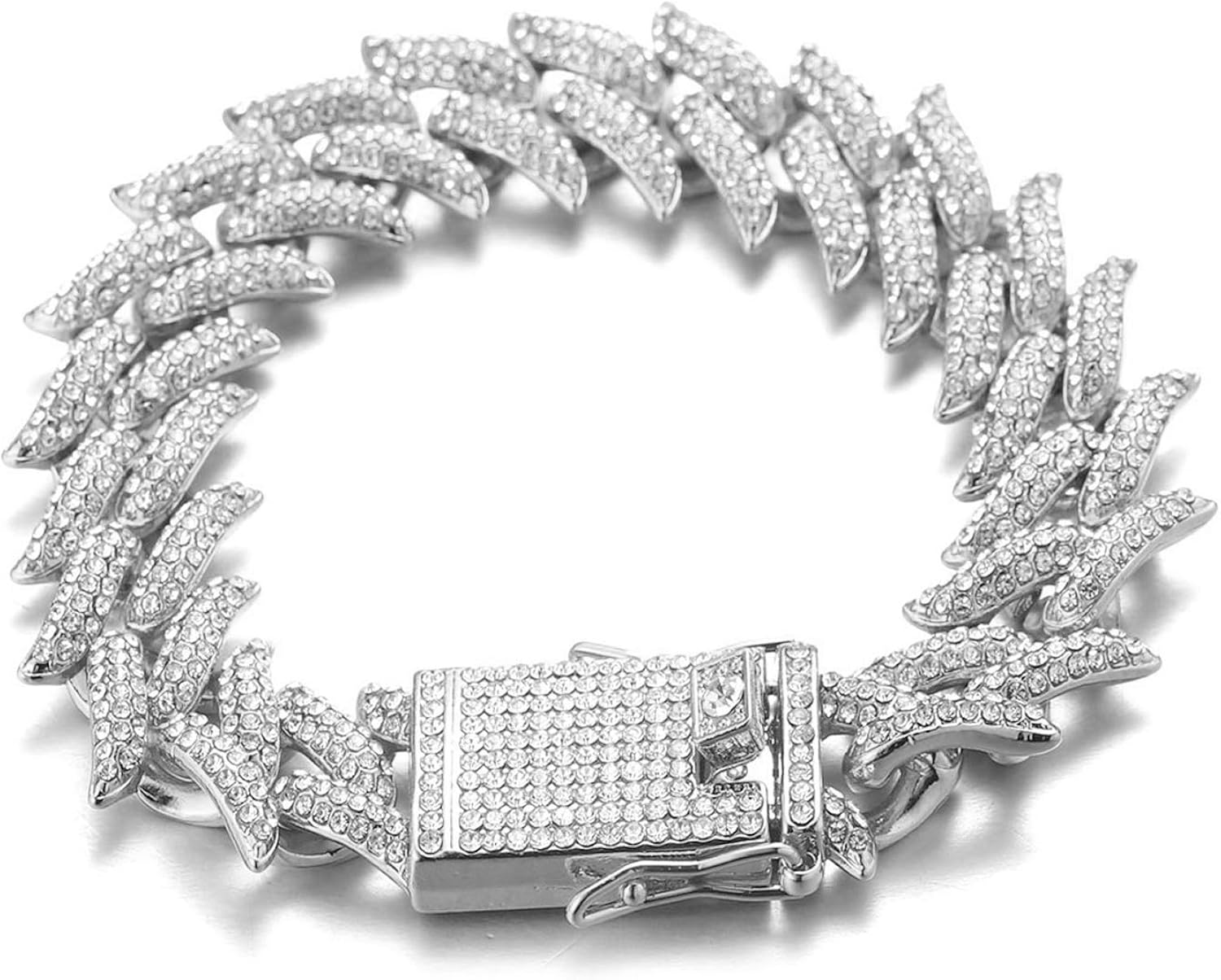 Kubanische Goldkette Für Männer - 13mm Mit Labor-Diamanten