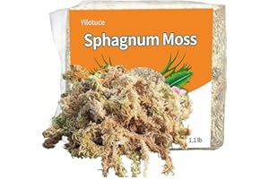 Yilotuce 1.1 lb Sphagnum Moss for Plants, Carefully Selected Clean Sphagnum Mos for Rooting Plants