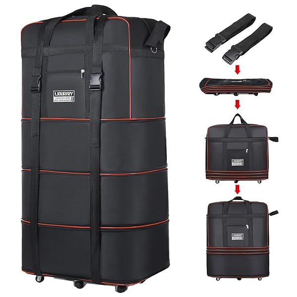 EXPANDABLE LARGE CAPACITY TRAVEL BAG OXFORD CLOTH DUFFEL...