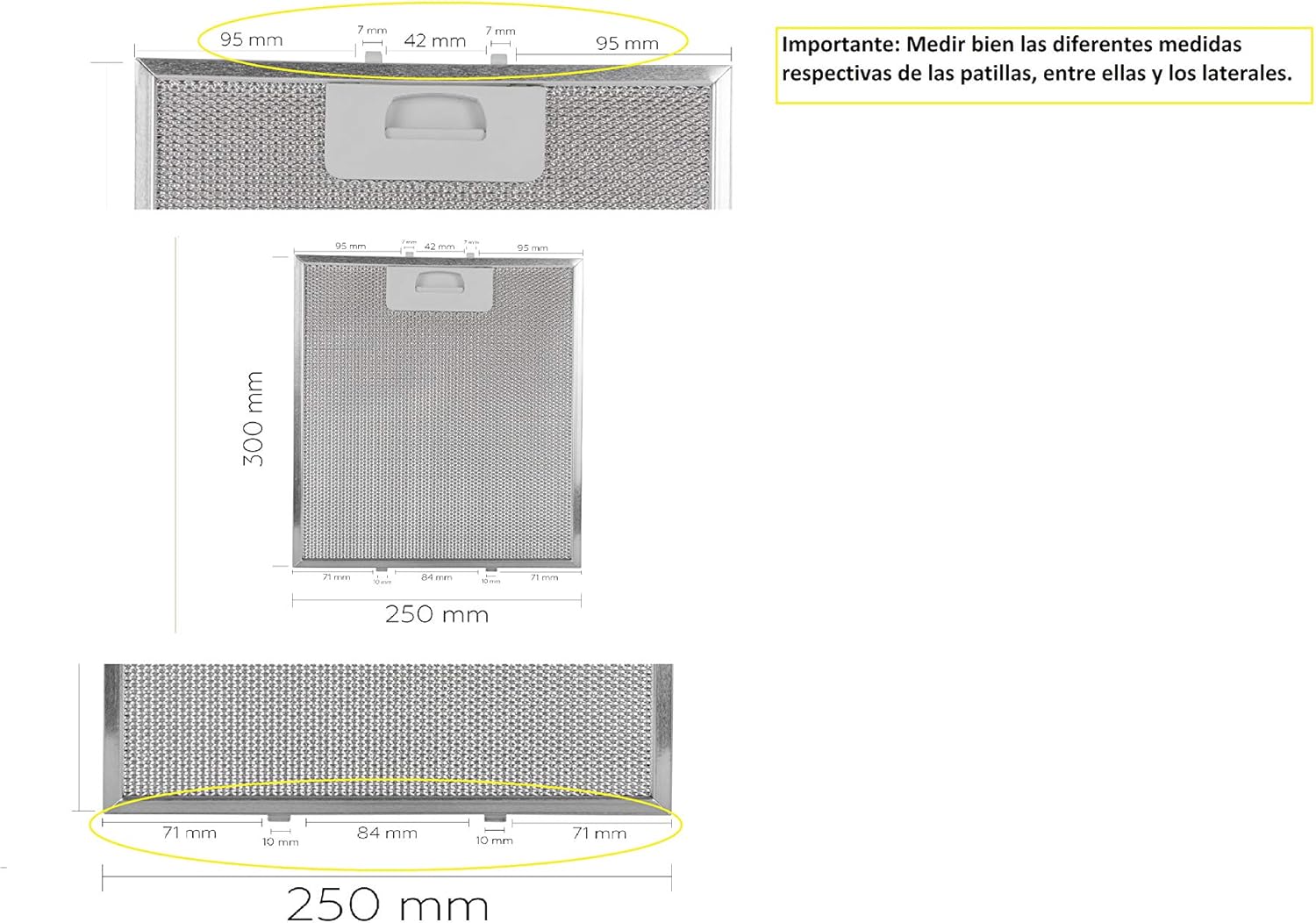 Cooker Hood Metal Grease Filter 300x250 Pack Of 2 Amazon Co Uk Large Appliances