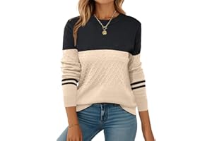 Zeagoo Womens Sweaters Long Sleeve Tops Crew Neck Knit Pullover Sweaters Fall Fashion 2025 Dressy Casual Basic Clothes