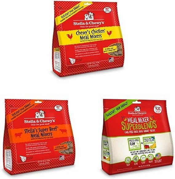 Stella & Chewy'S FreezeDried Raw Meal Mixer Dog Food Toppers Variety